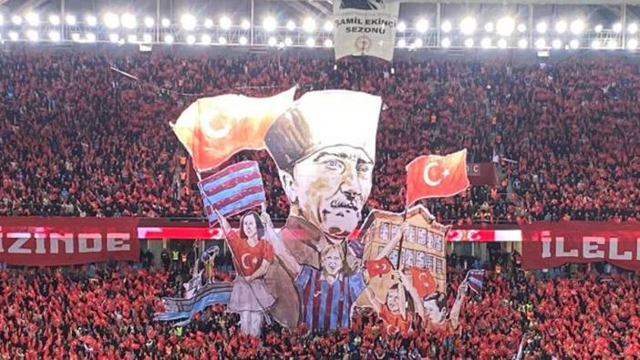 Trabonspor'dan Fenerbahçe derbisi öncesi koreografi şovuz