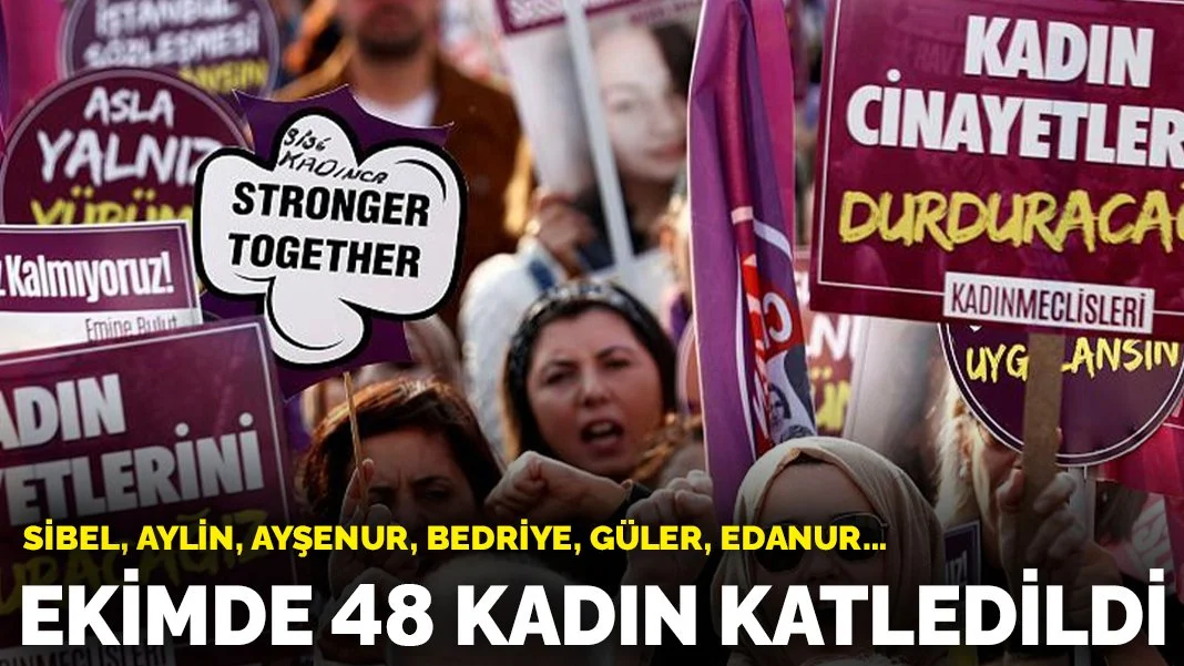 Sibel, Aylin, Ayşenur, Bedriye, Güler, Edanur... Ekimde 48 kadın katledildi