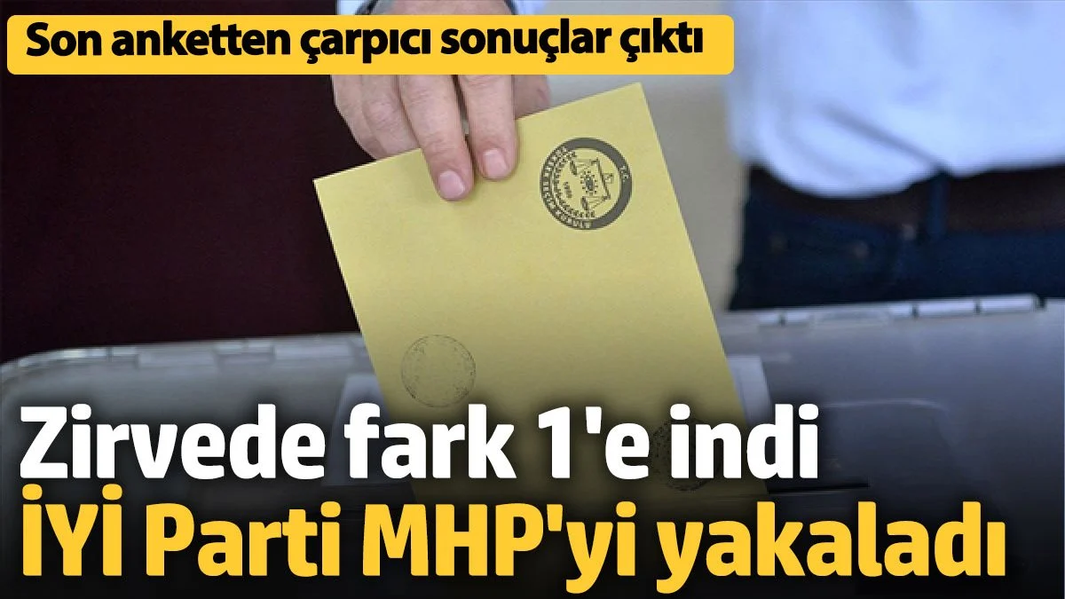 Son Anketten Çarpıcı Sonuçlar: Zirvede Fark 1 Puan, İYİ Parti MHP'yi Yakalamış Durumda