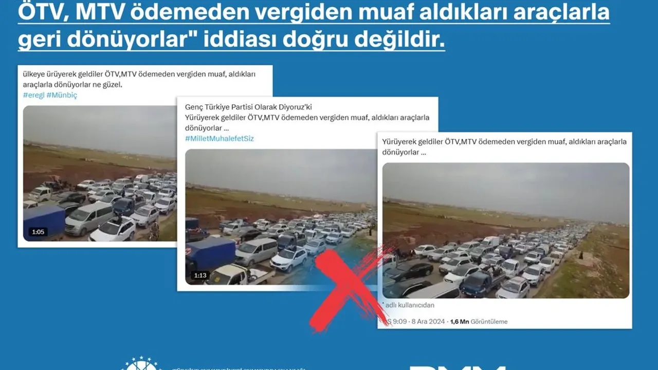 Suriyelilerin ayrıcalıklı dönüş iddialarına İletişim'den açıklama
