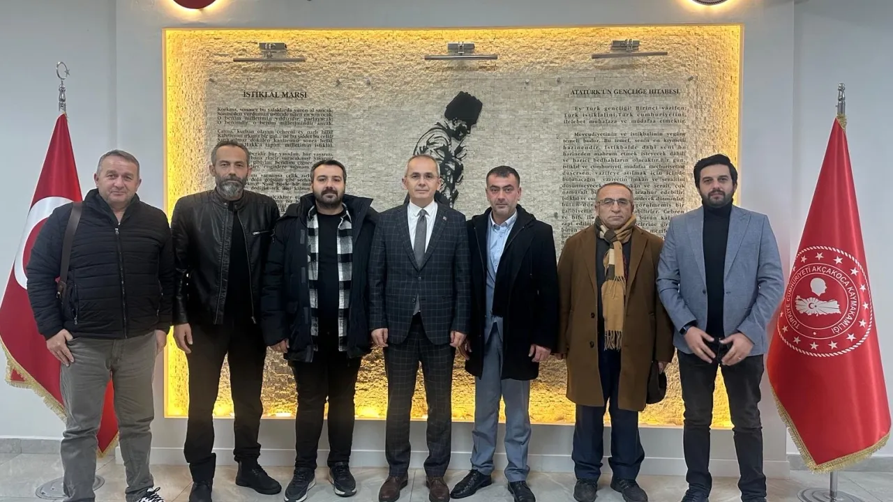 Düzceli gazetecilerden Akçakoca Kaymakamı'na ziyaret