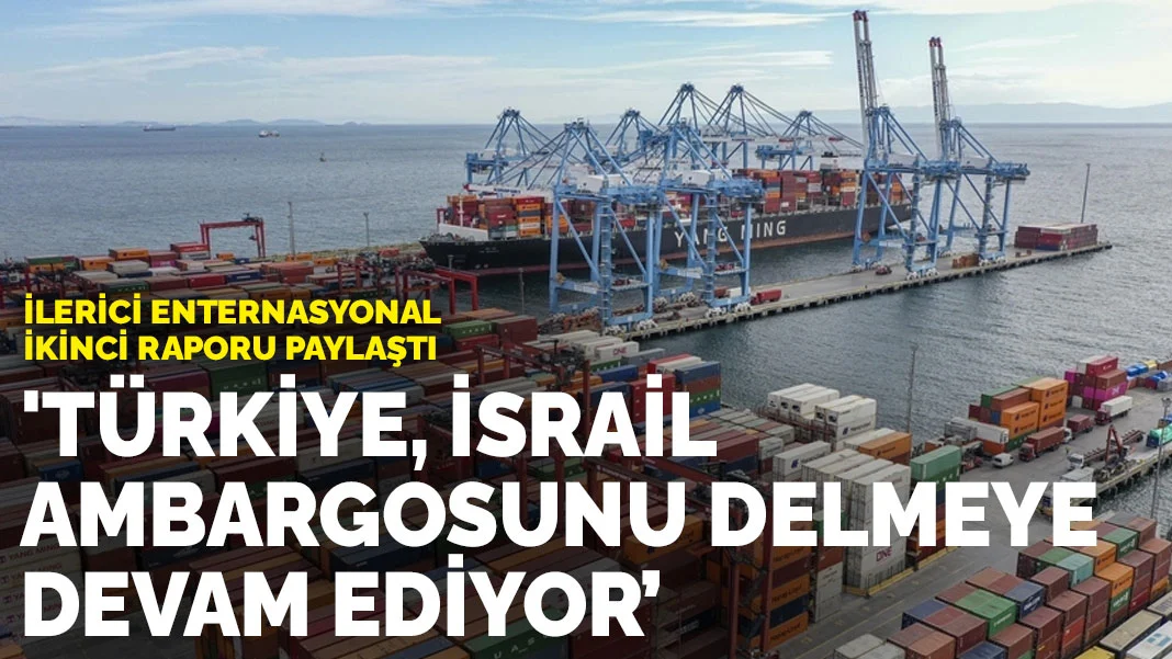 İlerici Enternasyonal ikinci raporu paylaştı: 'Türkiye, İsrail ambargosunu delmeye devam ediyor’