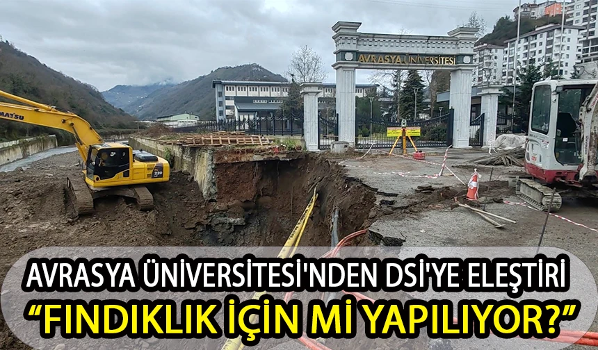 Avrasya Üniversitesi'nden DSİ'ye Köprü Tepkisi: 