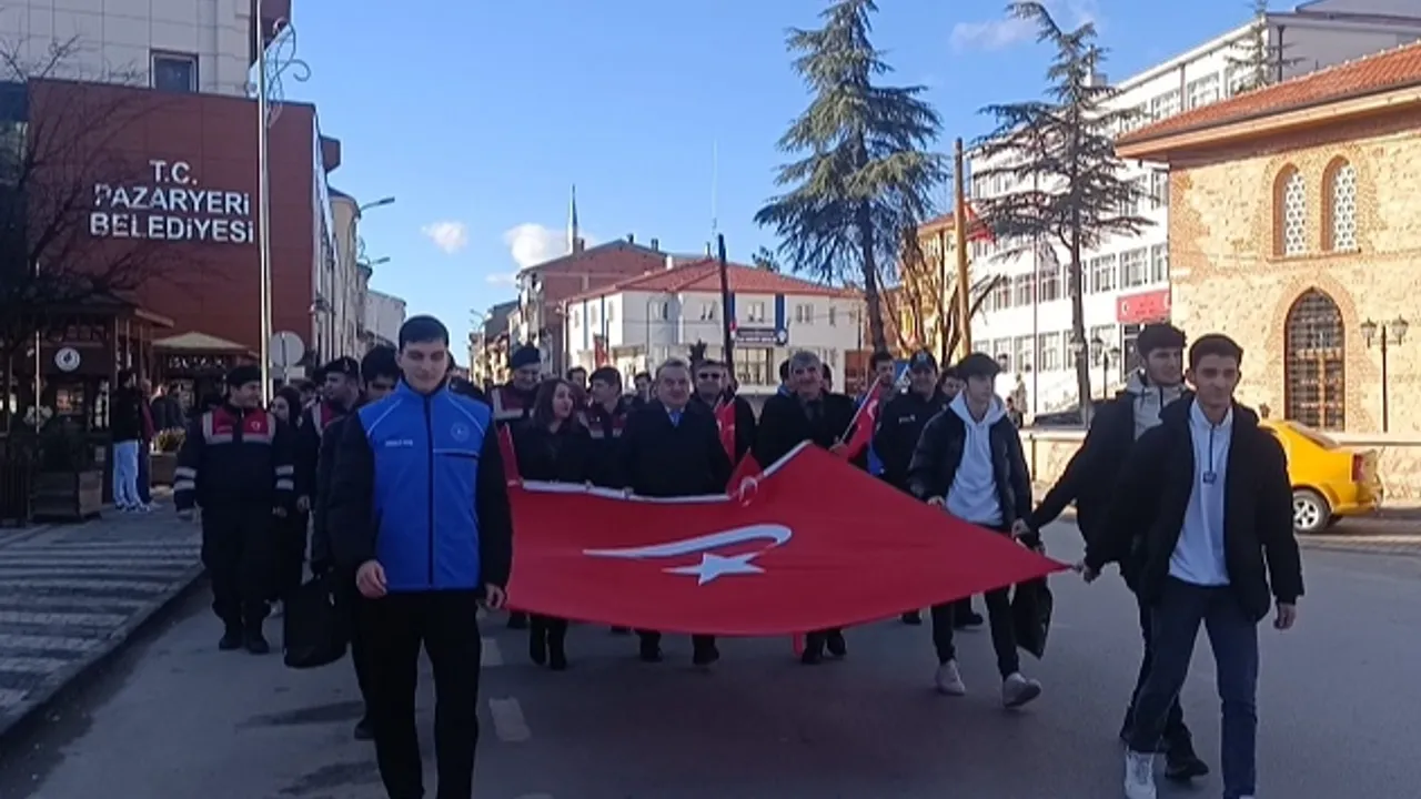 Bilecik Pazaryeri’nde Sarıkamış Şehitleri anısına yürüyüş