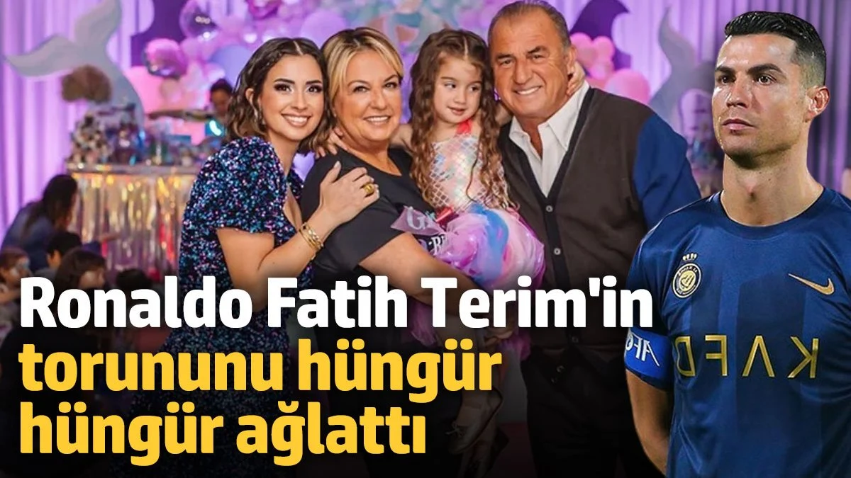 Ronaldo, Fatih Terim'in torununu hüngür hüngür ağlattı