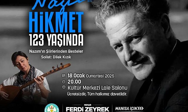 Nazım Hikmet doğumunun 123. yılında Manisa’da anılacak