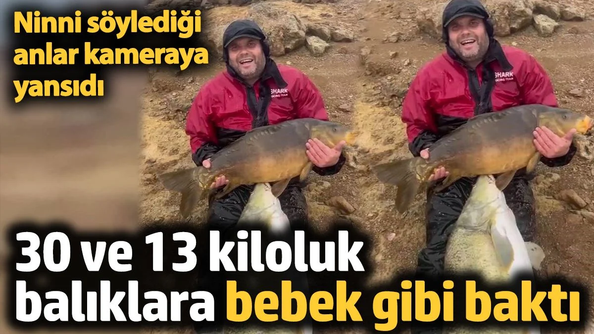 Elazığ’da İlginç Görüntü: Dev Balıklara Bebek Gibi Baktı!