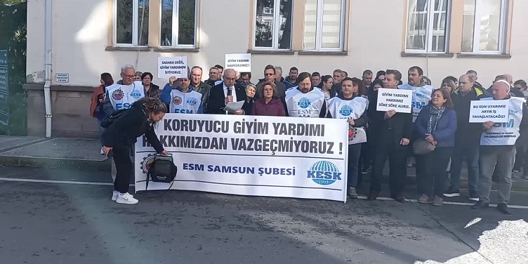 Enerji Sanayi ve Maden Kamu Emekçileri Sendikası, koruyucu giyim yardımlarının verilmemesini protesto etti