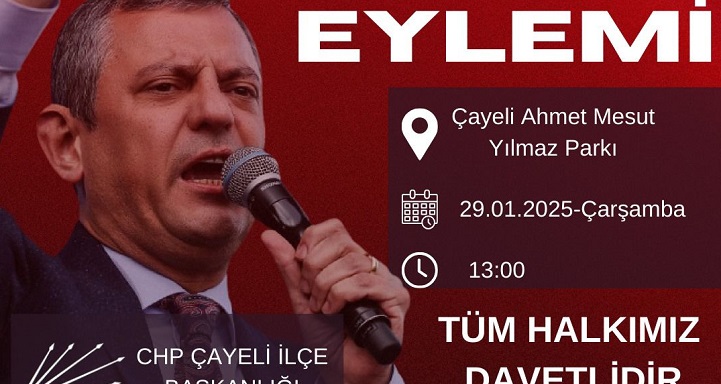 CHP Çayeli ilçe örgütü Erdoğan’a kırmızı kart göstermeye devam ediyor
