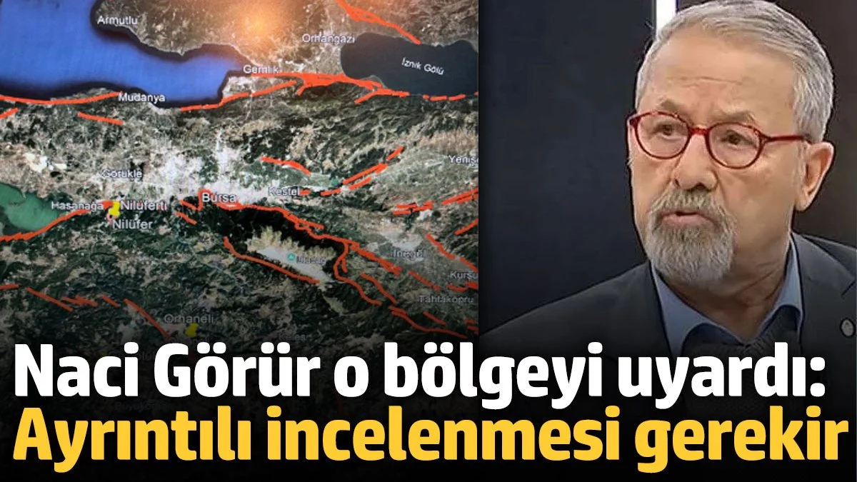 Naci Görür o bölgeyi uyardı: Ayrıntılı incelenmesi gerekiyor