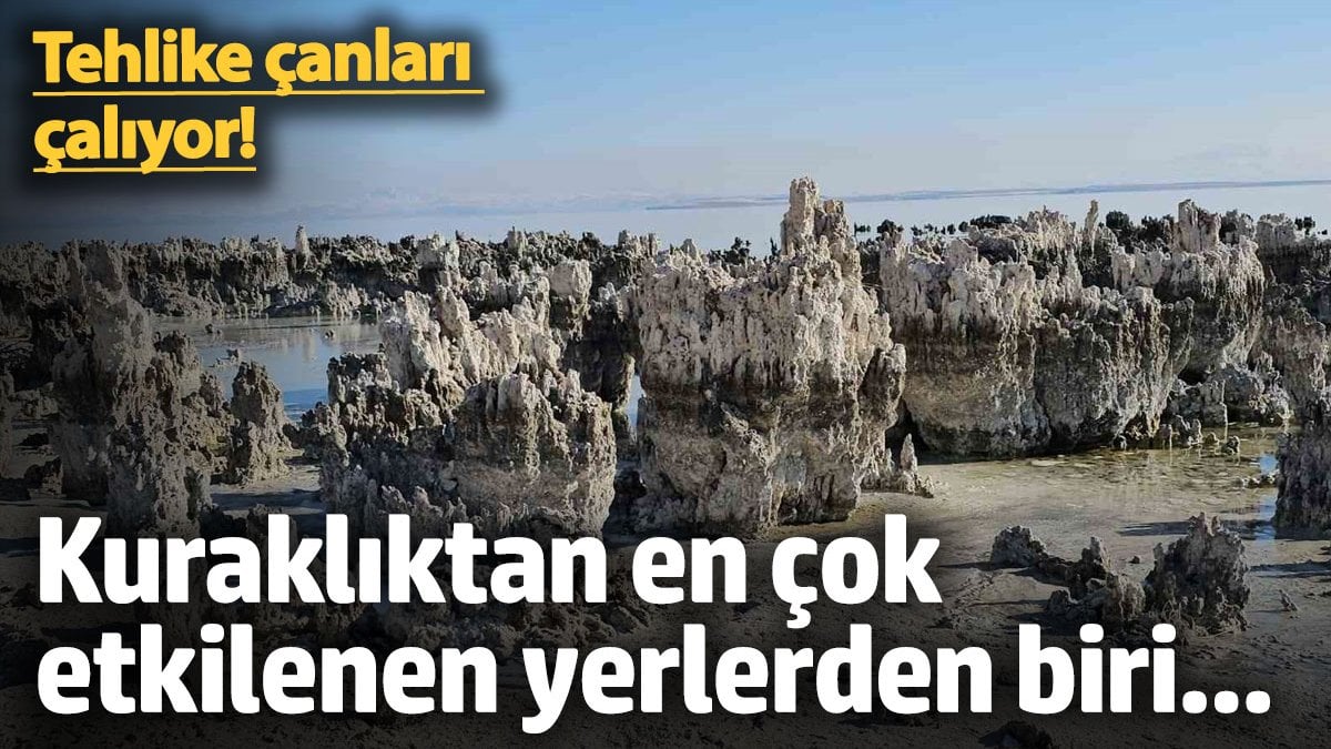 Kuraklıktan en çok etkilenen yerlerden biri... Su seviyesi düşmeye devam ediyor
