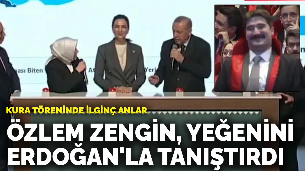 Kura töreninde ilginç anlar! AK Partili Özlem Zengin, yeğenini Erdoğan'la tanıştırdı