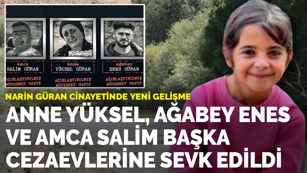 Narin Güran Cinayetinde Yeni Gelişme: Sanıklar Farklı Cezaevlerine Sevk Edildi