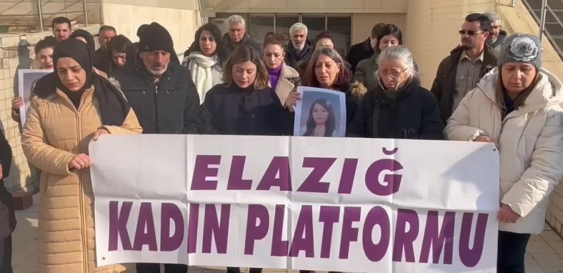 Elazığ'da eşi tarafından öldürülen Burcu Demir için anma töreni