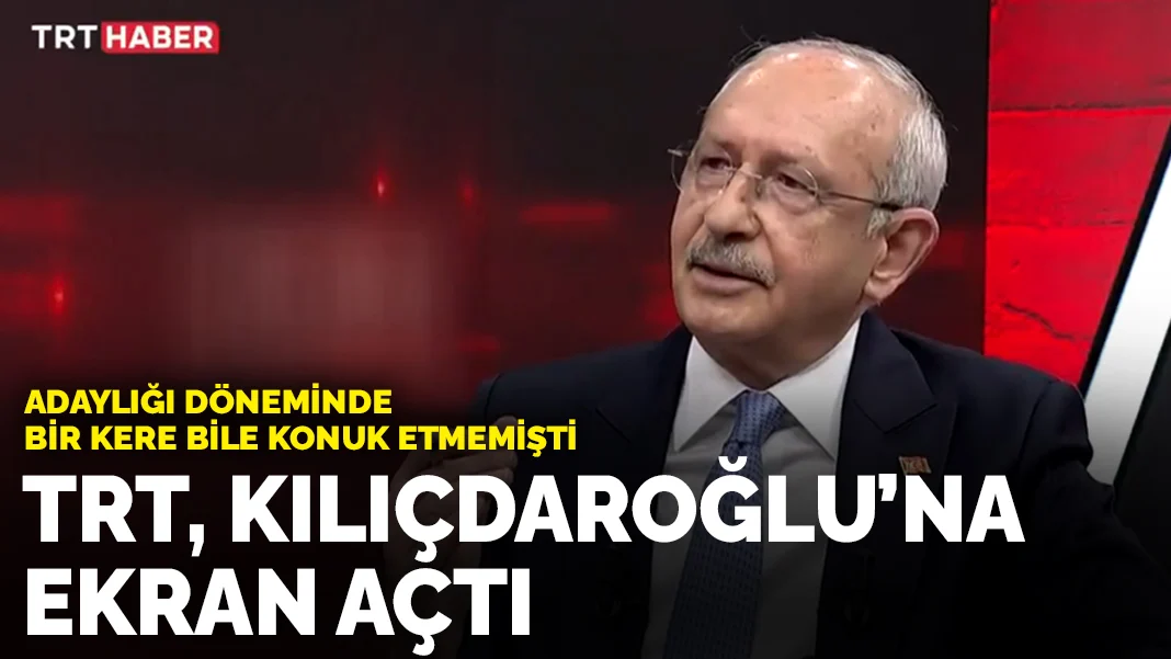 Adaylığı döneminde bir kere bile konuk etmemişti: TRT, Kılıçdaroğlu’na ekran açtı