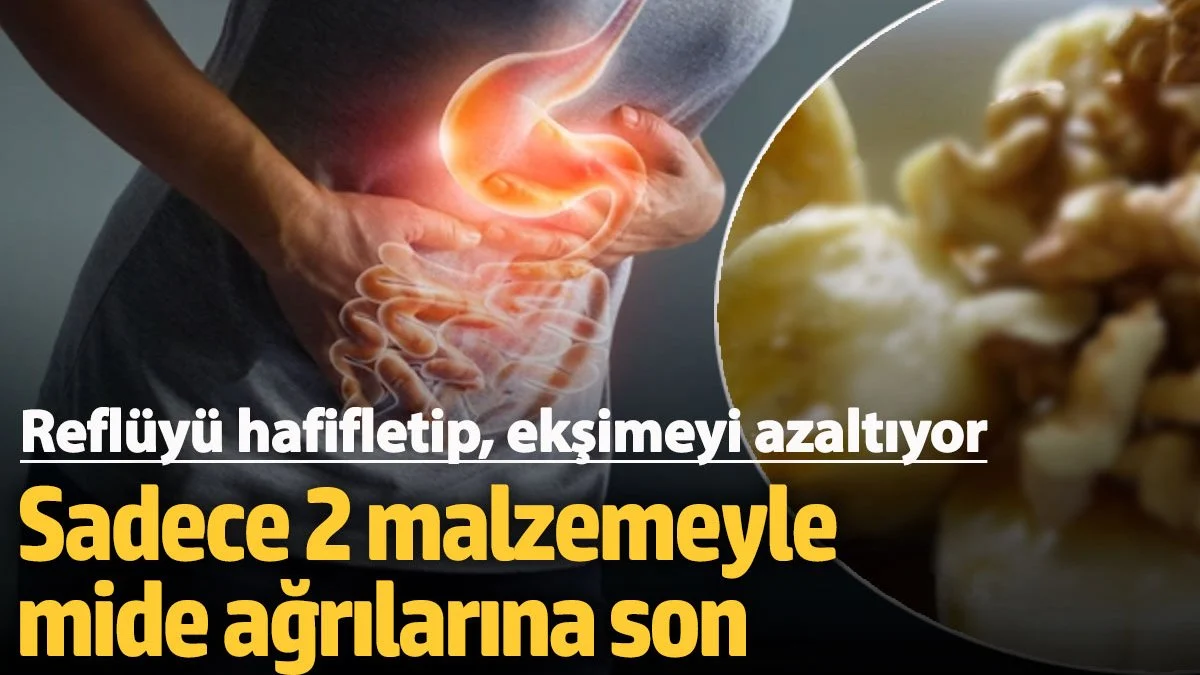 Reflüyü hafifletip, ekşimeyi azaltıyor… Sadece 2 malzemeyle mide ağrılarına son