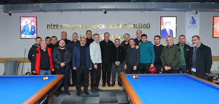 Rize’de 3 Bant Bilardo Bölge Şampiyonası Gerçekleştirildi