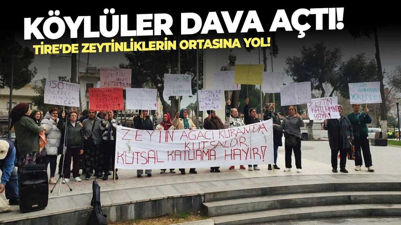 Tire’de zeytinliklerin ortasına yol: Köylüler dava açtı!