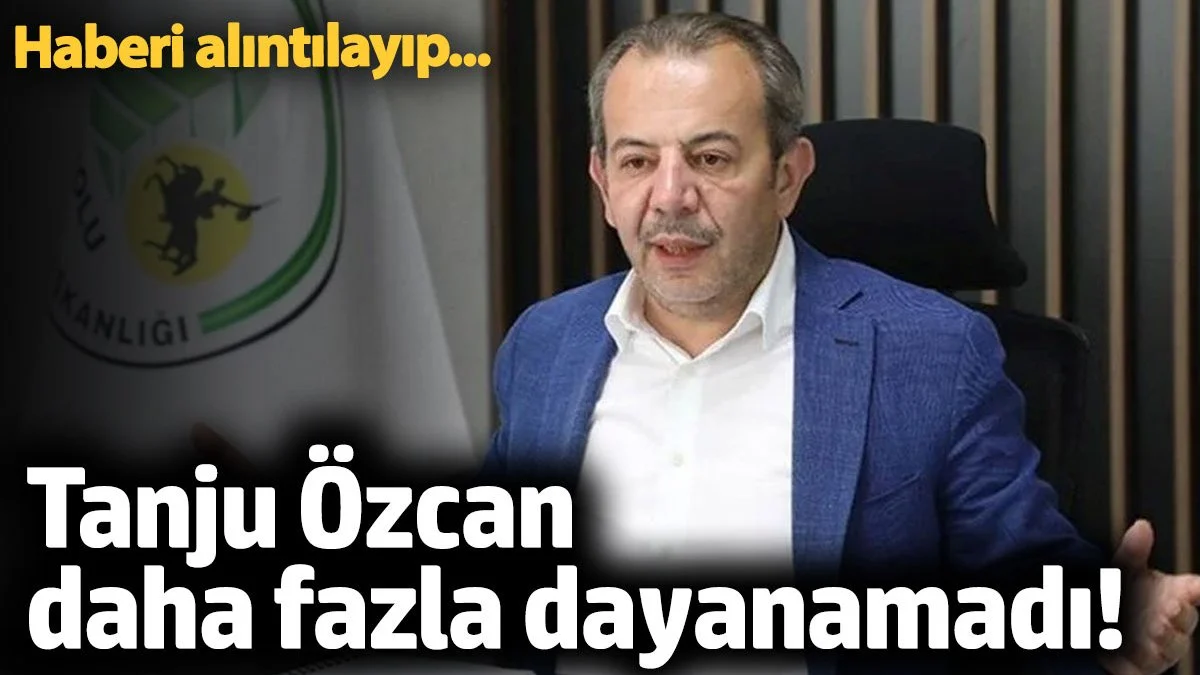 Tanju Özcan daha fazla dayanamadı! Haberi alıntılayıp...