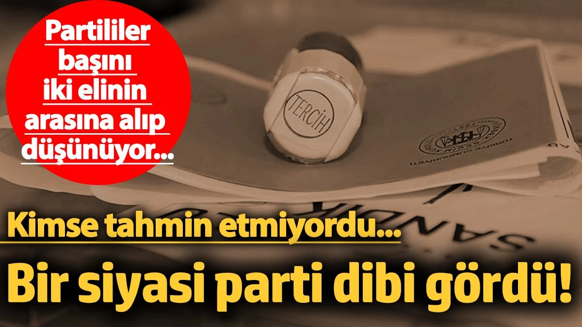 Bir siyasi parti dibi gördü! Kimse tahmin etmiyordu... Partililer iki elini başının arasına alıp, düşünüyor...