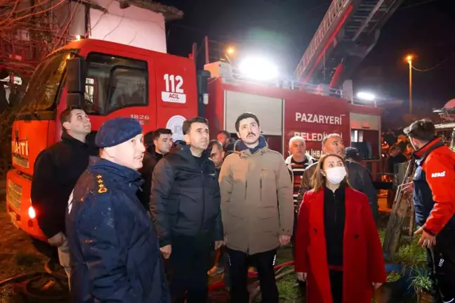 Bilecik Pazaryeri Karaköy'deki yangına 14 dakikada müdahale!