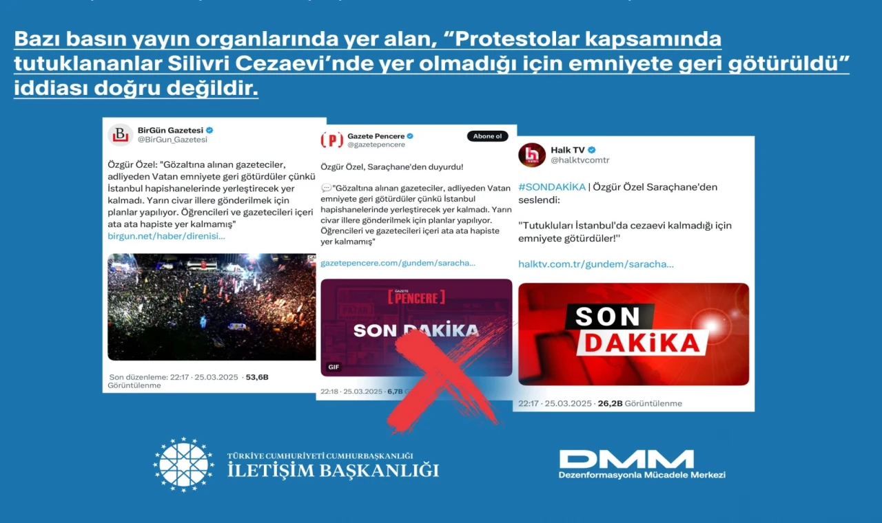 Silivri'de tutuklulara yer kalmadığı iddialarına İletişim'den yanıt