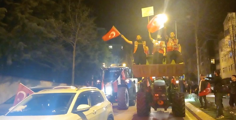 Bafra'da Ekrem İmamoğlu için destek yürüyüşü