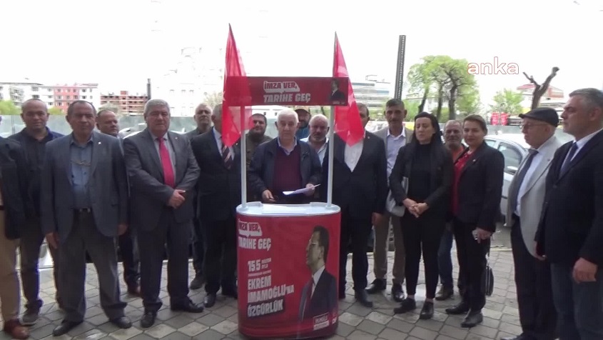 Iğdırlı vatandaşlardan, Ekrem İmamoğlu için başlatılan imza kampanyasına destek