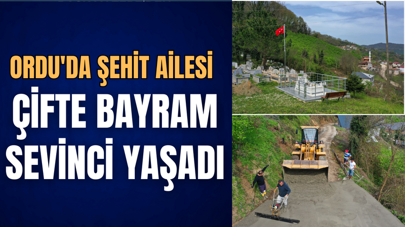 Şehit ailesi çifte bayram sevinci yaşadı