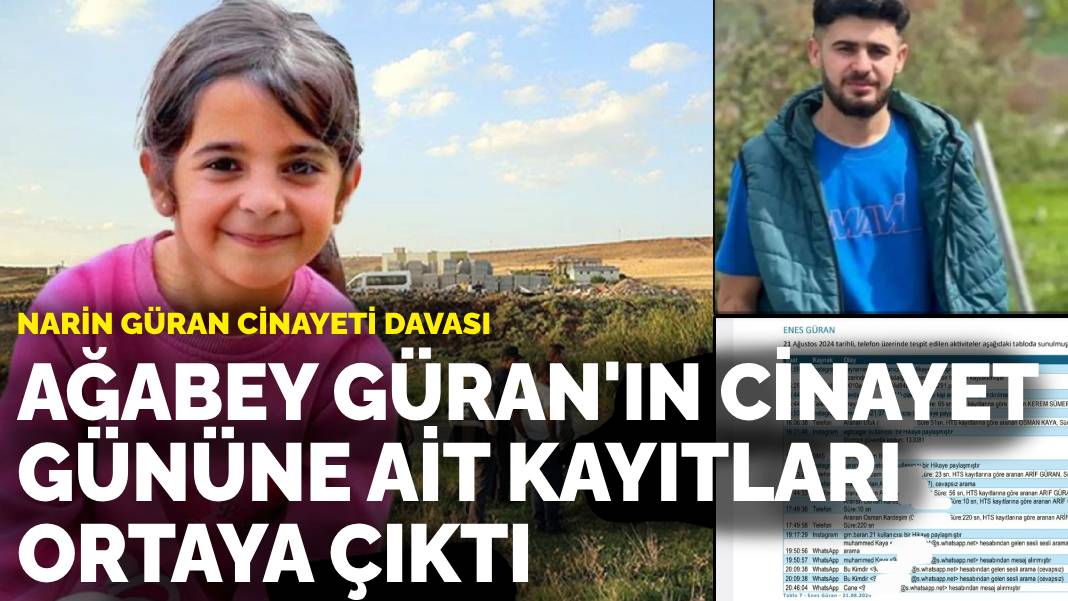 Narin Güran cinayeti davası: Ağabey Enes Güran'ın cinayet gününe ait telefon ve internet kayıtları ortaya çıktı