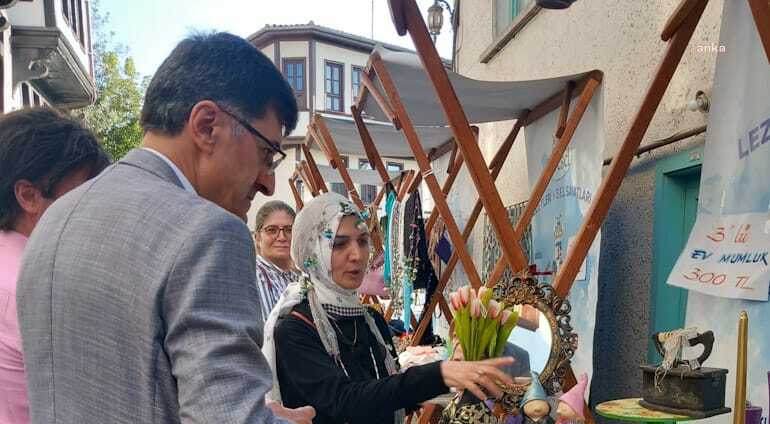 Kütahya Belediye Başkanı Kahveci, Germiyan Sokak'ta üreticilerle buluştu