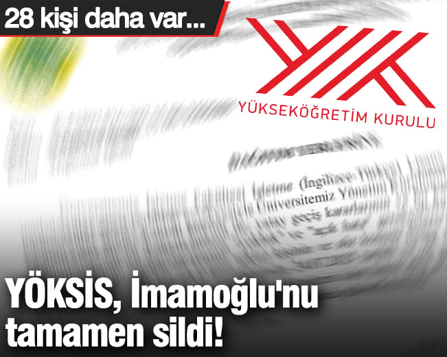 YÖKSİS, Ekrem İmamoğlu'nu tamamen sildi! 28 kişi daha var...