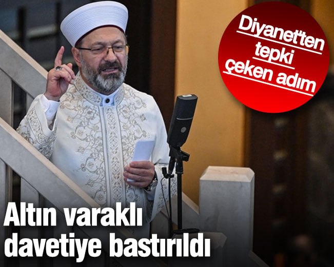 Diyanet altın varaklı davetiye bastırdı!