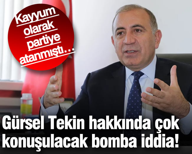 Gürsel Tekin hakkında çok konuşulacak bomba iddia! Kayyum olarak atanmıştı…