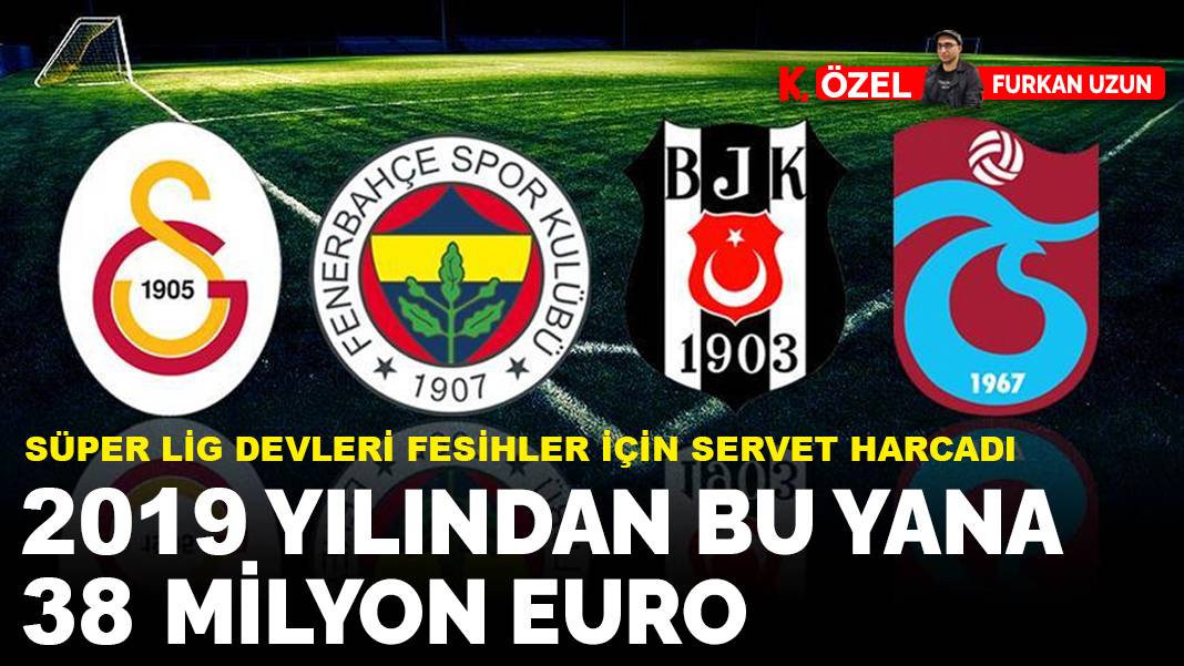 Süper Lig devleri fesihlere servet harcadı: 2019 yılından bu yana 38 milyon euro