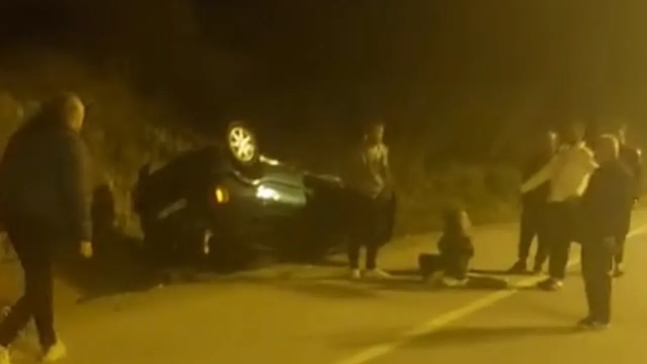 Akçakoca’da araç şarampole devrildi: 1 Yaralı