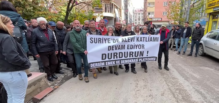 Tunceli’de, Suriye’deki Aleviler için basın açıklaması: 