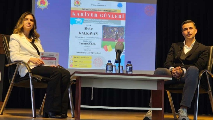 İyidere’de Kariyer Günleri Devam Ediyor: Mete Kalkavan Öğrencilerle Buluştu