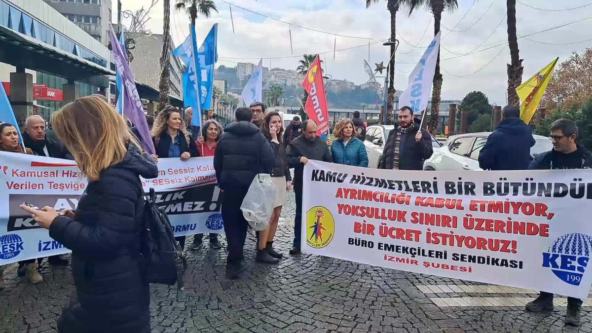 KESK İzmir Şubeler Platformu'ndan üst düzey bürokratlara seyyanen zam düzenlemesine protesto: