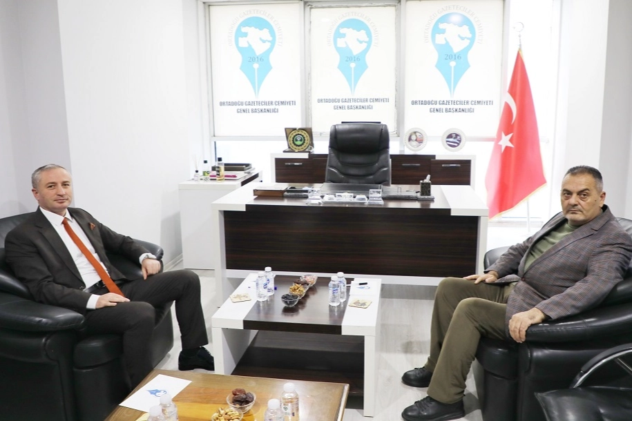 Ağrı'da Milli Eğitim Müdürü Kökrek’ten Ortadoğu Gazeteciler Cemiyeti’ne ziyaret