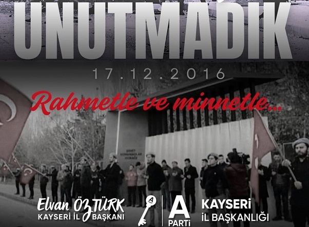 Elvan Öztürk: Kayseri’de Hain Saldırıda Şehit Olan Askerlerimizi Rahmetle Anıyoruz