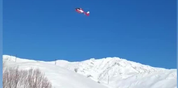 Hakkari’de helikopter ambulans 2 hasta için havalandı