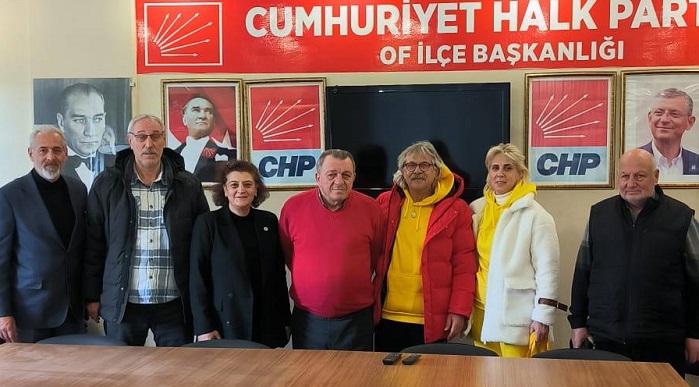 DİSK Emekli-Sen’den CHP Of İlçe Başkanlığı’na Ziyaret