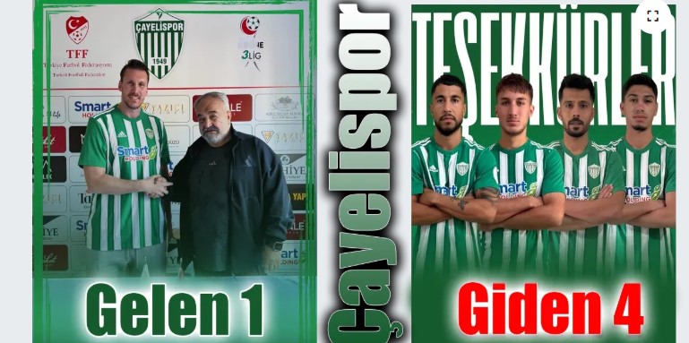 Çayelispor’da Transfer Hareketliliği Sürüyor: 4 Ayrılık, 1 Yeni İmza