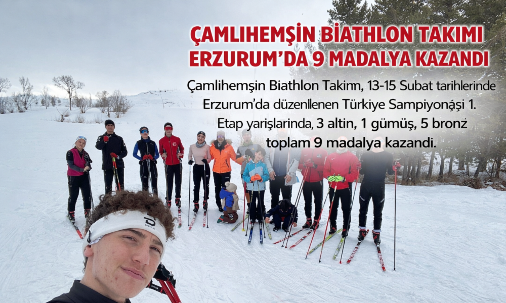 Çamlıhemşin Biathlon Takımı Erzurum’dan 9 Madalya ile Döndü
