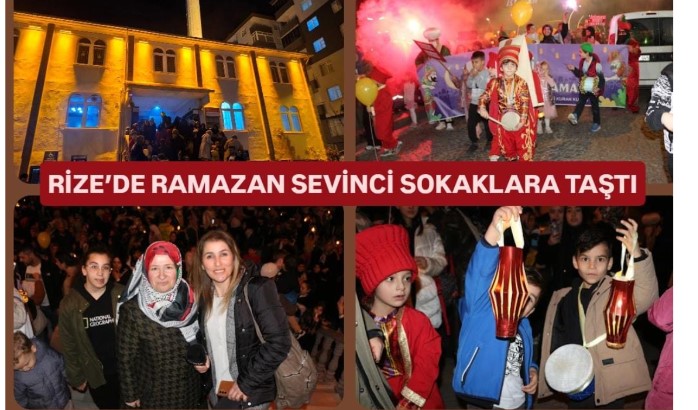 Rize’de Ramazan Coşkusu: Minikler Fener Alayıyla Teravihe Yürüdü