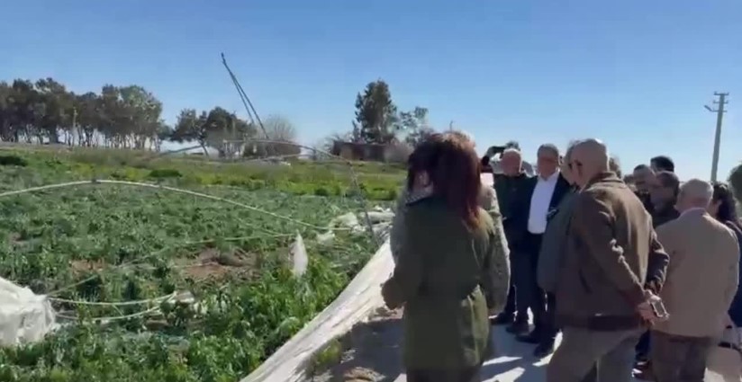Mersin'de seralarını fırtına vuran üretici destek bekliyor