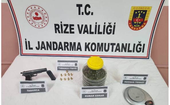 Rize İl Jandarma Komutanlığı’ndan Uyuşturucu ve Silah Operasyonu