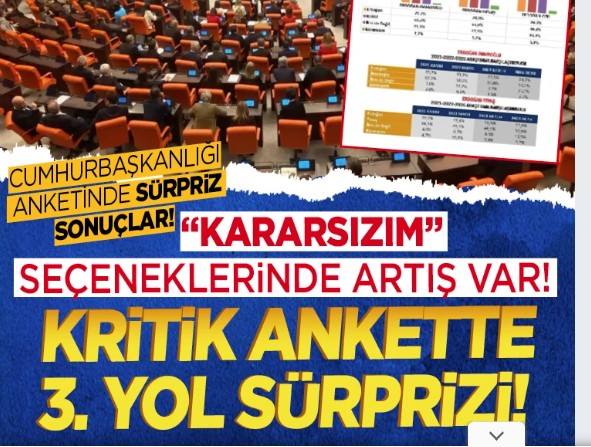 Cumhurbaşkanlığı anketinde sürpriz sonuçlar! Kritik ankette 3. yol sürprizi