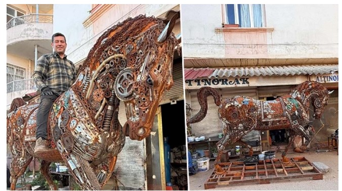 2.5 ton ağırlığında yapıldı: 3 ayda tamamlandı! Büyük İskender'in adını taşıyan ilçede sergilenecek